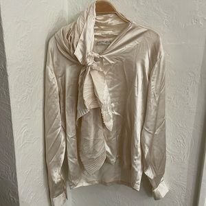 ALAN AUSTIN BEVERLY HILLS Women's Button-Up Silk Blouse Size 10